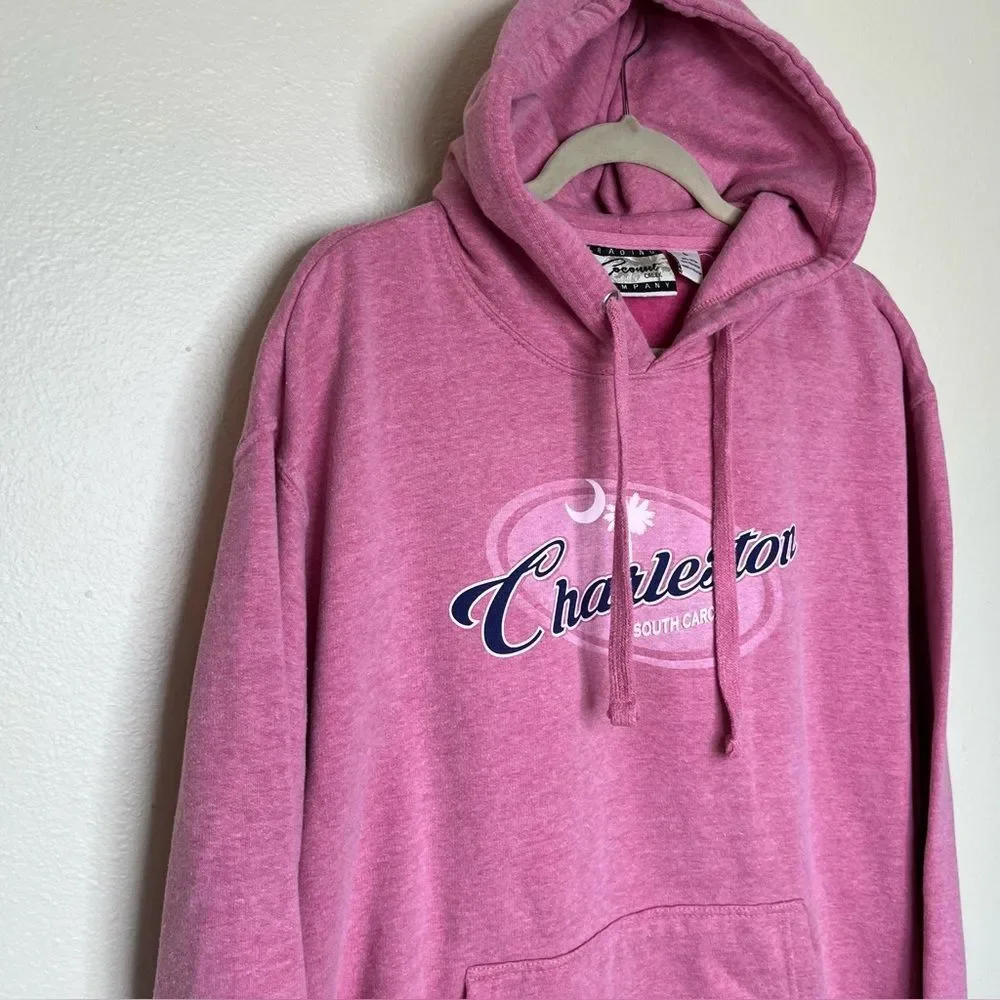 Coconut Creek Trading Co Charleston South Carolina Pink Hoodie Sweatshirt Large